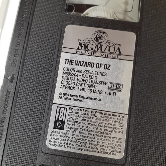 The Wizard Of Oz 1939 VHS Clamshell THX Digitally Mastered Judy Garland Fleming - Picture 5 of 6
